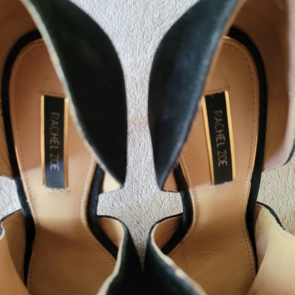 Rachel Zoe Lynette black suede heels size 9 - Picture 6 of 12